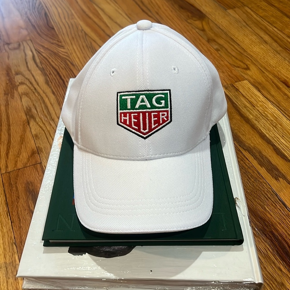 Tag Heuer white Baseball Hat with blue accents - VIP gift - Rare